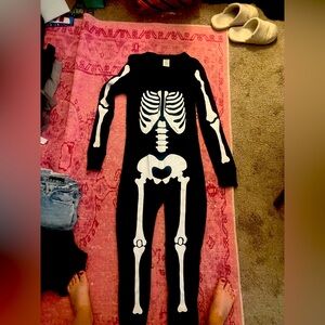 PINK ONE OF A KIND SKELETON ONESIE SZ Medium